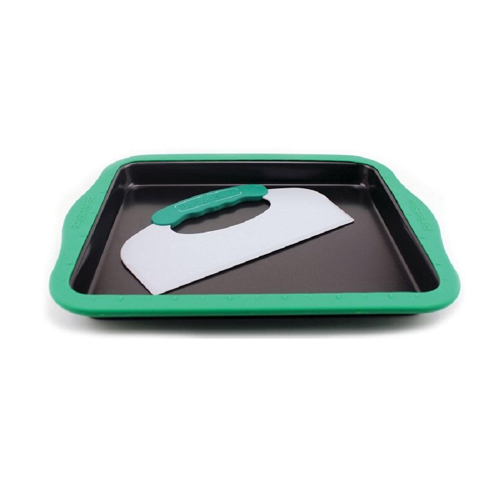 Perfect Slice Covered 9x13 Cake Pan with Slicing Tool - TOPBESTDELIVERED