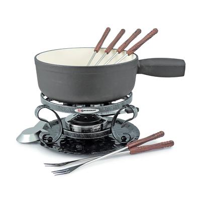 Swissmar Lugano 9 Piece Black Matte Fondue Set KF-66513