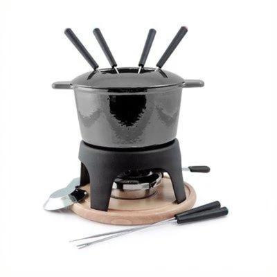 Swissmar 11 Piece Sierra Cast Iron Fondue Set